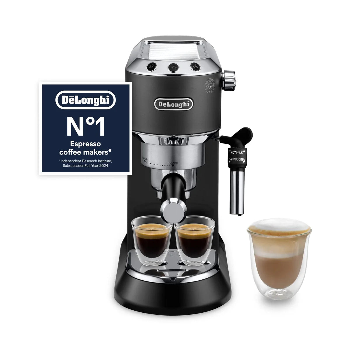 De’Longhi Dedica Manual Espresso Machine, Black - EC685.BK