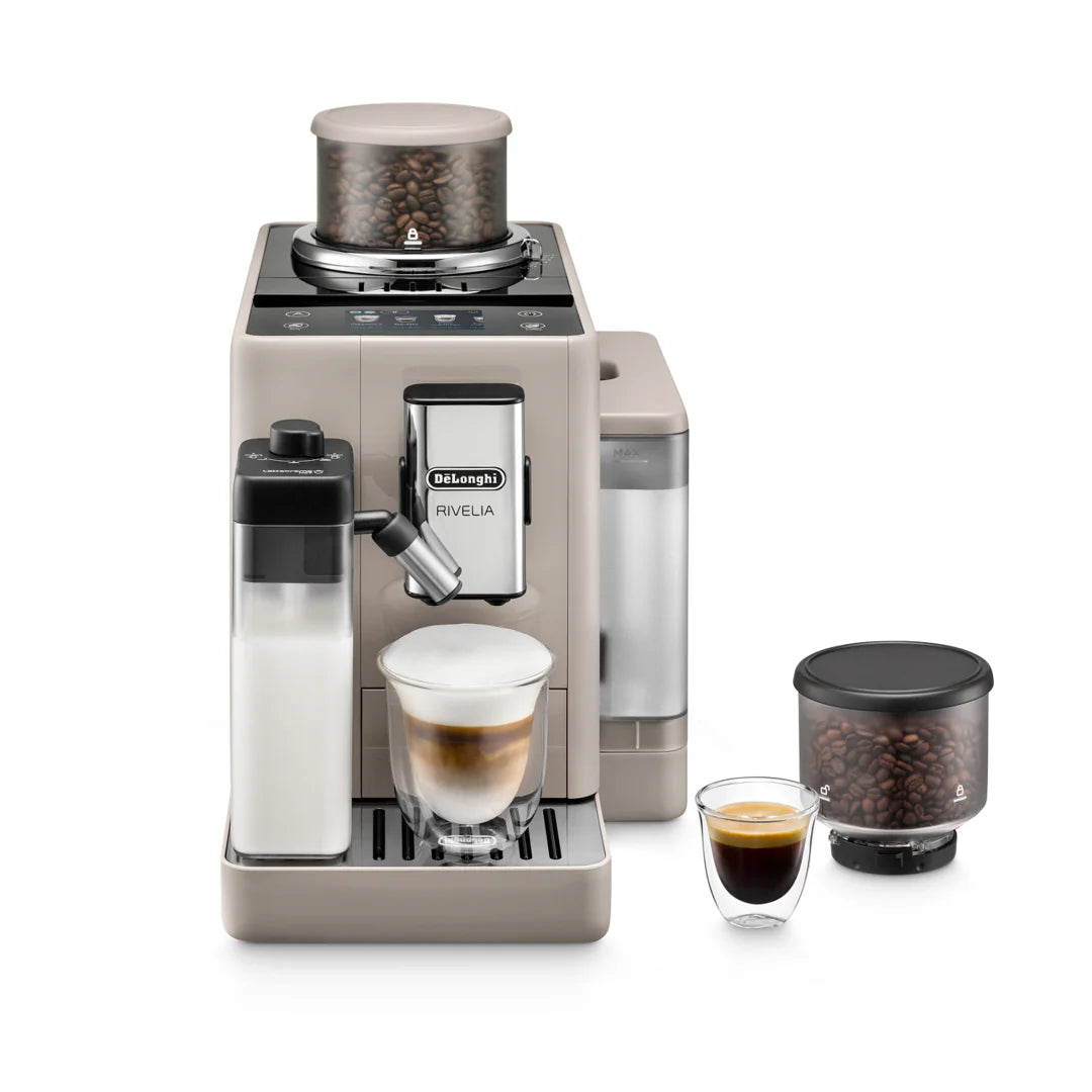 De’Longhi Rivelia Fully Automatic Combination Espresso Machine, Sand Beige- EXAM440.55.BG